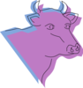 Stylized Cow Head Clip Art